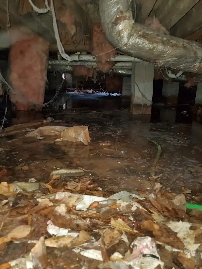 Crawl space flood assessment for Commercial Water Damage Restoration in St. Rose